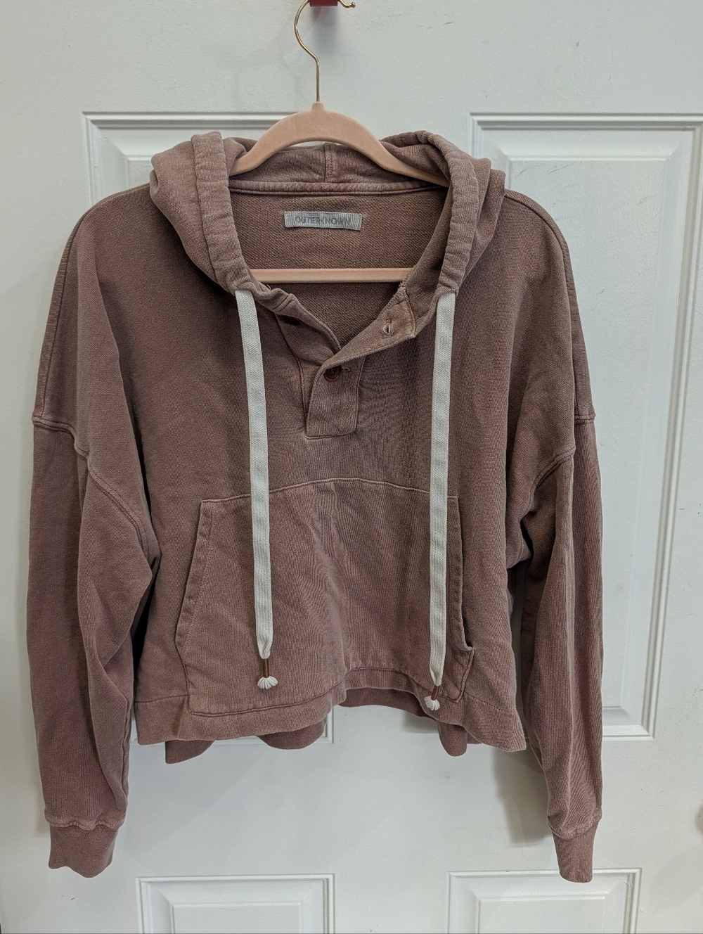 Outerknown Organic Cotton Cropped Hoodie